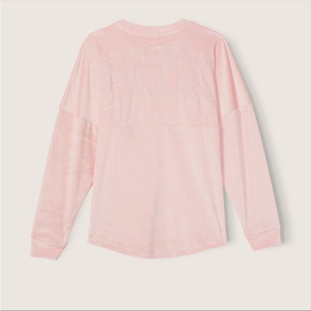Vs Pink VARSITY VELOUR CREW